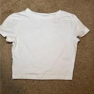 White Cropped T-Shirt